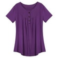 thumbnail image 1 of Blouse d'Été à Manches Courtes pour Femmes, T-shirt Décontracté Ample, Tunique, Grande Taille, 1 of 2