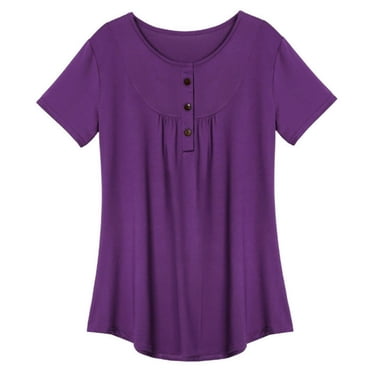 Women Summer Short Sleeve Blouse T Shirt Tops Casual Loose Tunic Tee Plus Size T-shirt for women