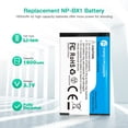 thumbnail image 3 of Batería y cargador FirstPower NP-BX1 para Sony ZV-1 y más, 3 of 8