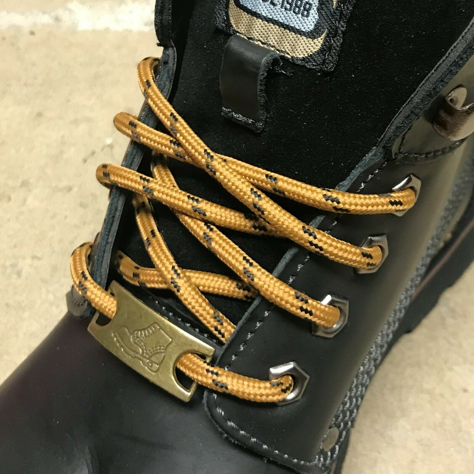 2 pairs 5mm Thick Heavy duty Round Hiking Work Boot Shoe laces Strings Men Women 