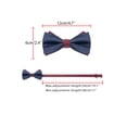 thumbnail image 3 of INSPIRAR CHIC Corbata de Pajarita Vintage de Dos Colores para el Día del Padre para Banquetes, Bodas y Más, Azul-Rojo, Talla Única, 3 of 4