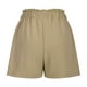 thumbnail image 4 of Pantalones Elásticos de la Cintura para las Mujeres de la Moda de Verano Pantalones Cortos de Bolsillo Sólido, Poliéster Primavera Verano, 4 of 7