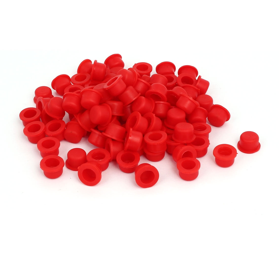 DR M12 Flange Mounted Tapered Caps Stoppers Tube End Insert Red 100pcs