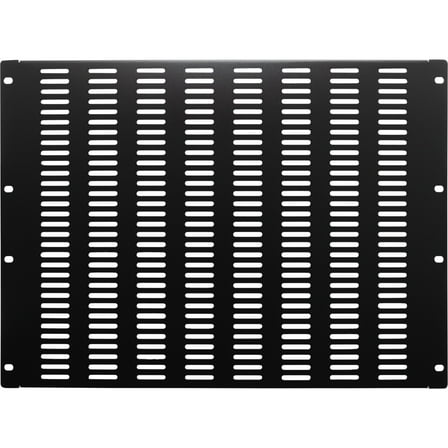 NavePoint 8U Blanking Panel, Slotted, Flanged, 19 inch Wide Network Server Rack or Server Cabinet, Filler Panel, Steel,  Hardware Included