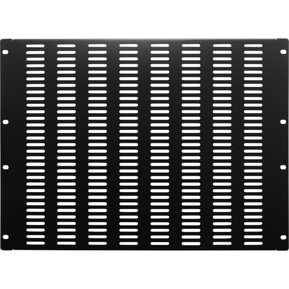 NavePoint 8U Blanking Panel, Slotted, Flanged, 19 inch Wide Network Server Rack or Server Cabinet, Filler Panel, Steel, Hardware Included