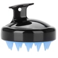 thumbnail image 1 of Cepillo masajeador de cuero cabelludo de silicona negra para el cabello y el cuero cabelludo, ideal para la ducha, para un masaje suave y un cuidado óptimo., 1 of 5