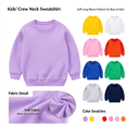 thumbnail image 3 of Boys and Girls Sweatshirts Kids Solid Pullover Sweatshirt Soft Comfy Fleece Fall Casual Crewneck Sweatshirts 18Months-13Years, 3 of 6
