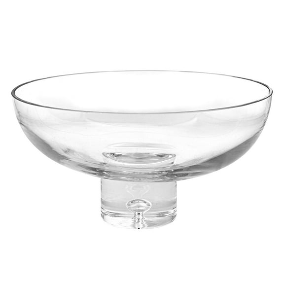 World Gifts Crystal Serving or Centerpiece Bowl - Clear, Galaxy New Pedestal Bowl, 11"x5.5"