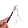 thumbnail image 5 of Unique Bargains 1 Pc Hair Chopstick Classic Flower Tassel Hair Hairpin Black Green White, 5 of 5
