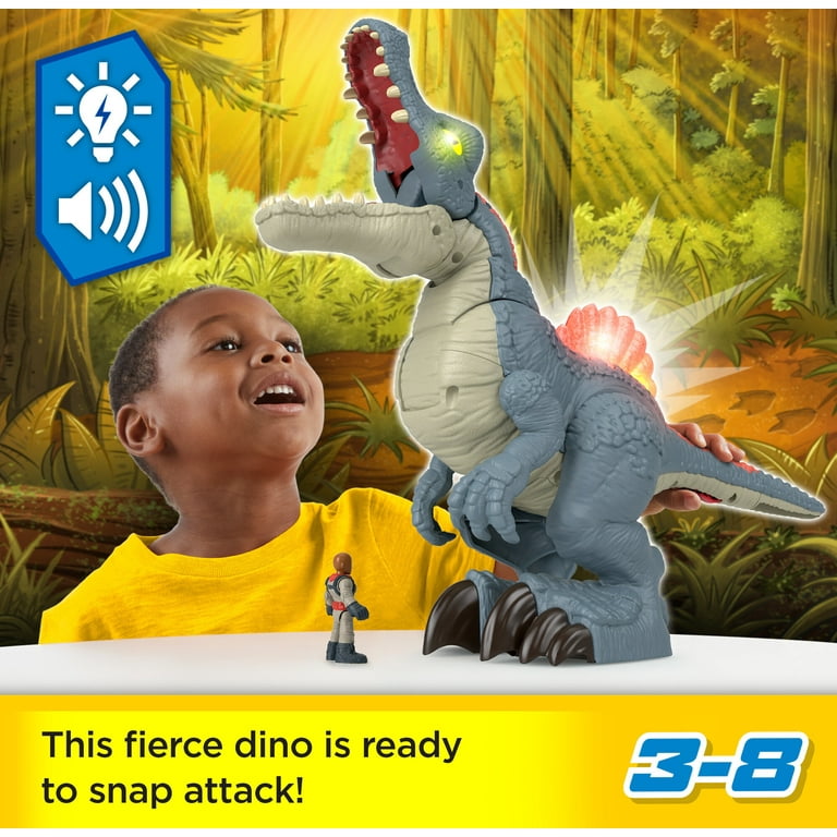 Imaginext Jurassic World Ultra Snap Spinosaurus Dinosaur Toy