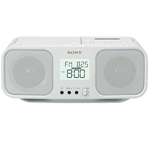 Sony CD radio cassette recorder CFD-S401 : FM / AM / wide FM compatible  Equipped with large LCD / karaoke function Battery-powered white CFD-S401 IN