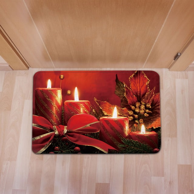 Tapis de Porte Extérieurs pour Entrée de Maison Noël Tapis de Porte pour la Maison Tapis Absorbant Salon Cuisine Tapis de Sol Tapis de Porte pour Entrée de Maison Décorations de Porte de Noël Extérieures