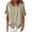 Khaki, variant on hlysgo Crew Neck Linen Tops for Women Short Sleeve Cotton Tee Shirts Asymmetrical Button Down Blouse Wine,L