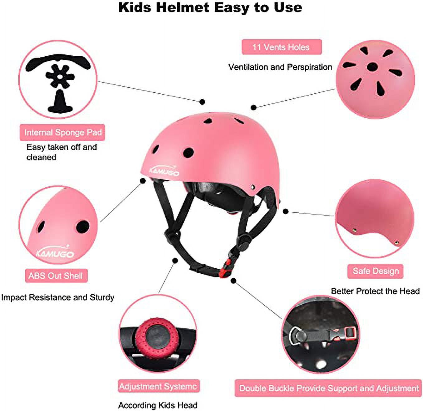 KAMUGO Kids Helmet & Protective Gear Set - 7 Pc photo 4