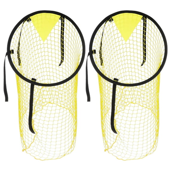 CIMAXIC 2 Pcs Football Soccer Goal Net Rectangular Bright Colors for Recreational Games