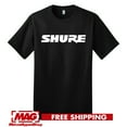thumbnail image 1 of SHURE T-SHIRT Audio Microphone Shirt Tee Musique Rétro Son Logo Micro Production, 1 of 2
