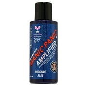 MANIC PANIC Shocking Blue Amplified Semi-Permanent Hair Dye - Dark Blue Color Can Give Purple Undertones to Unbleached Hair - Works on Dark & Light Shades - Vegan, PPD & Ammonia Free