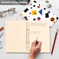 thumbnail image 4 of FORMRS 1-Subject Spiral Notebook 8" x 5" College Ruled 60 Refillable Sheet A5 Hard Cover, 2 Pack, Black Simple Shapes, 4 of 7