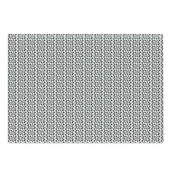 Crazy Art Cutting Board, Modern Abstract Print of Irregular Freaky on a Plain Background, Decorative Tempered Glass Cutting and Serving Board, in 3 Sizes, by Ambesonne