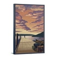 thumbnail image 1 of South Carolina, Dock Scene and Lake, (12x18 Wrapped Canvas, Wall Decor, Artwork), 1 of 5