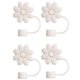 thumbnail image 1 of Cubiertas de paja Wdftyju flores adorno de paja 10mm 4 piezas blancas, 1 of 7