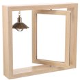 thumbnail image 3 of SHISUYAN Double Sided Rotating Wood Picture Frame Rotating Wood Photo Frame Home Decor with Lamp, 3 of 9