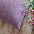 thumbnail image 3 of Phantoscope Textural Faux Linen Series Decorative Throw Pillow, 18” x 18”, Light Purple, 2 Pack, 3 of 6