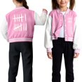 thumbnail image 2 of Curuila Toddler Boys Baseball Jacket Crew Neck Graphic Print Long Sleeve Coat For Kids Spring Autumn Fashion Outerwear Size 7-8 Years, 2 of 3
