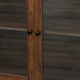 thumbnail image 2 of 63" W Freestanding Kitchen Pantry Storage Cabinet with Glass Doors, Shelves & Drawers, Modern Sideboard Buffet Cabinet, Wood Kitchen Cupboard with Hutch and Hooks, Walnut, 2 of 10