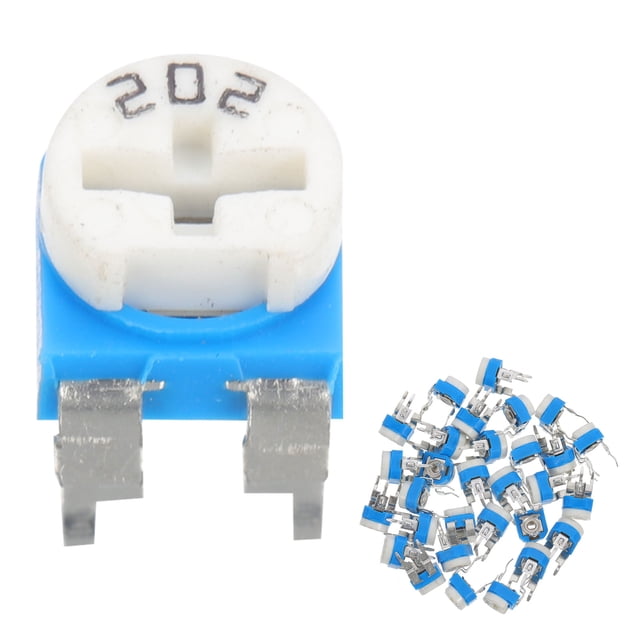 CATIEBYE 30Ud Potenciómetro De Trimmer Horizontal Azul Para En Tableros Electrónicos