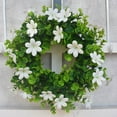 thumbnail image 4 of Plastic Spring/Summer Wreath - with Leaves, Plastic Material. For Front Door, Wall, Wedding, Party, Indoor/Outdoor Use, 4 of 5