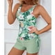 thumbnail image 3 of Trajes de baño de dos piezas, traje de baño de dos piezas Traje de baño estampado con cordón Traje de baño con estampado de cuello en U Eficiencia óptima, 3 of 6