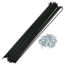 Unique Bargains Bicycle Spokes 12G Bike Wheel Spokes Carbon Steel Black 1 Set Black-286mm