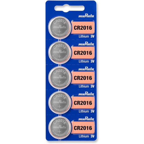 Sony Murata CR2016 3V Lithium Coin Battery - 5 Pack   FREE SHIPPING!