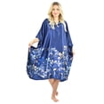 thumbnail image 3 of Up2date Fashion's Women's Short Caftan / Kaftan / Muumuu / Mumu, Midnight Dream Floral Vine Print in Blue, 3 of 3