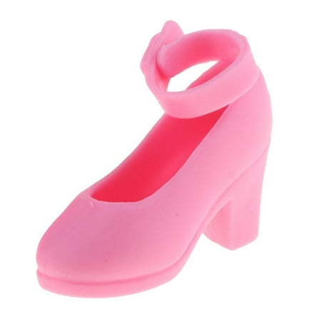 

1/6 Doll Plastic High Heels Shoes For Blythe Licca Doll Clothing Accs Pink