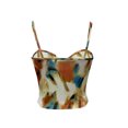 thumbnail image 3 of Mujeres Moda Cami Sin mangas Tie-dye Impreso Camisola Chaleco Crop Tops XBTCLXEBCO marrón, Grande, 3 of 6