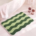 thumbnail image 6 of Wave Pattern Flocked Bath Mat, Non Slip Bathroom Rug with Latex Backing, Soft Absorbent Shower Mat, Washable Floor Carpet for Bathroom and Laundry Room, 6 of 6