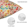 thumbnail image 3 of Pofeuu Colorful Chicken Print Double-sided plush pillowcase Square Throw Pillow Covers Pillows Cover for Living Room Bedroom Sofa Couch Cushion Cover（No pillow core）-20"x20", 3 of 7