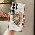 thumbnail image 2 of Case for Galaxy S24 Ultra,3D Butterfly Kickstand Bling Glitter Diamond Marble Ring Stand Shockproof Women Girls Rhinestone Phone Case for Samsung Galaxy S24 Ultra 5G,6.8" 2024 (HuaMei White), 2 of 17