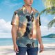 thumbnail image 3 of Fotbe Cloud Border Collie Camisa Hawaiana para Hombre Unisex – Camisa Casual de Verano con Botones de Manga Corta de Algodón y Lino,Medium, 3 of 7