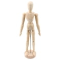 thumbnail image 4 of ZOENHOU 4 Pack 12 Inch Wooden Artists Model, Mannequin Wooden Manikin with Base, Posable Wooden Figure for Drawing Painting, Home Decor, 4 of 6