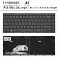 thumbnail image 4 of 100 % Nouveau Original pour HP Probook 430 G5 440 G5 445 G5 Clavier d'Ordinateur Portable Rétroéclairage RU Noir Rétroéclairage, 4 of 6