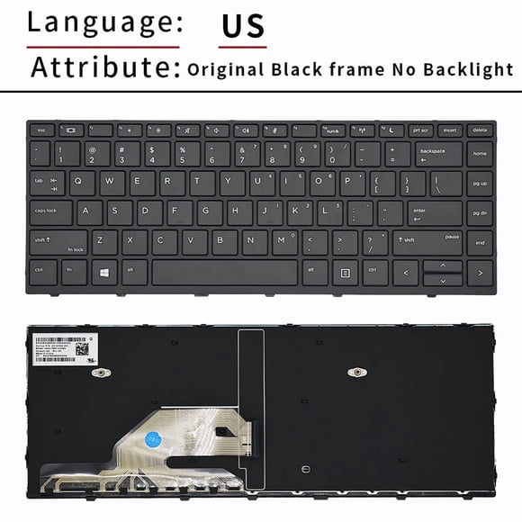 100%New Brand Original For HP Probook 430 G5 440 G5 445 G5 640 G4 640 G5 English Laptop Keyboard US L01071-001 L00735-001 US Black Original