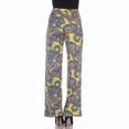 thumbnail image 4 of White Mark 550-302-L Paisley Printed Palazzo Pants, Yellow - Large, 4 of 5