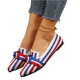thumbnail image 5 of Willtoo Slip On Patriotic American Flag Women Shoes Sole Loafers Comfort Elastic Stretch Mesh Casual Walking Sneakers, 5 of 7