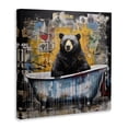 thumbnail image 3 of Stupell Industries Contemporary Graffiti Bathing Bear Canvas Art, 30 x 30, by Lazar Studio, 3 of 8