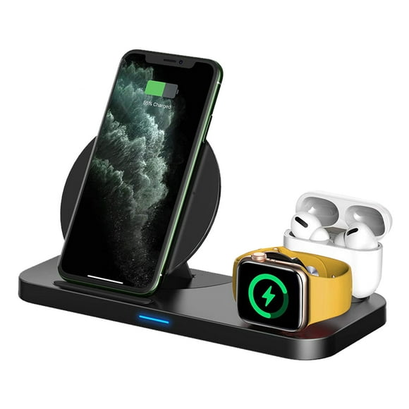 3 in 1 Wireless Charger Charging Stand Compatible with Apple Watch and Airpods Pro,Fast Charging Dock for iPhone 12 pro, 11, Xs max, Xr