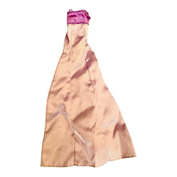 Princess Doll Clothes Purple Cocktail Party Dress Long Gown Wedding