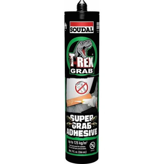 Soudal Accumetric 166838 T Rex Grab Super Grab Adhesive Cartridge, White